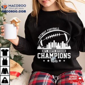 Detroit Football Skyline Nfc North Champions Tshirt