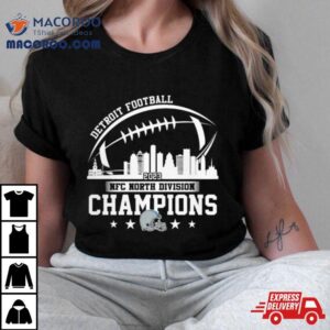 Detroit Football Skyline Nfc North Champions Tshirt