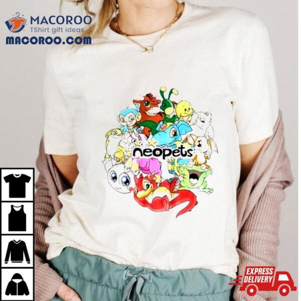 2023 Neopets Group Boyfriend Fit Girls T Shirt