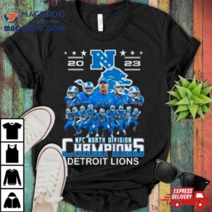 2023 Nfc North Division Champions Detroit Lions Signatures Shirt