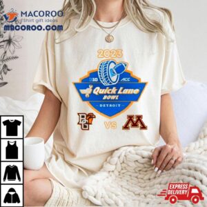 Bowling Green Falcons Vs Minnesota Golden Gophers 2023 Quick Lane Bowl Dueling Helmets T Shirt