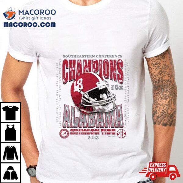 2023 Southeastern Conference Champions 30x Alabama Crimson Tide Shirt