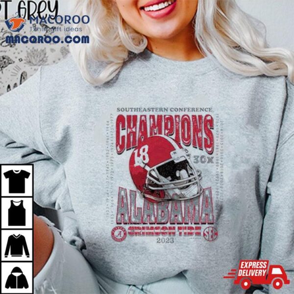 2023 Southeastern Conference Champions 30x Alabama Crimson Tide Shirt