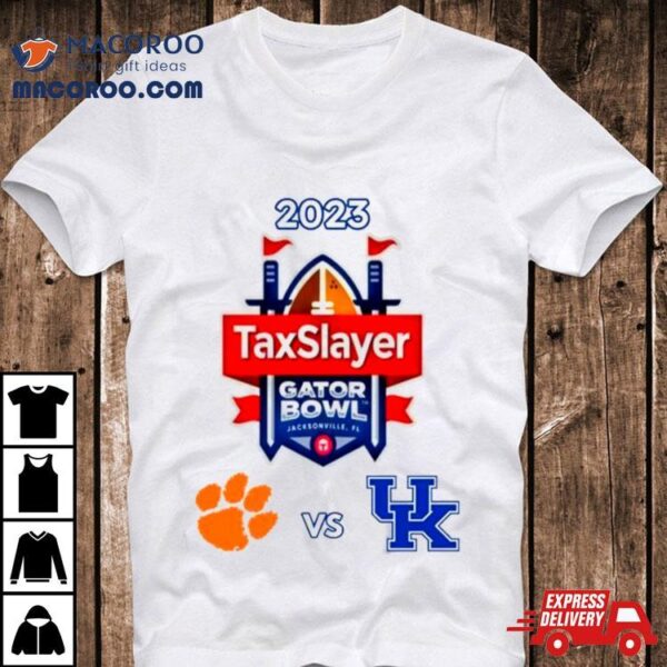 2023 Taxslayer Gator Bowl Clemson Tigers Vs Kentucky Wildcats Matchup Shirt