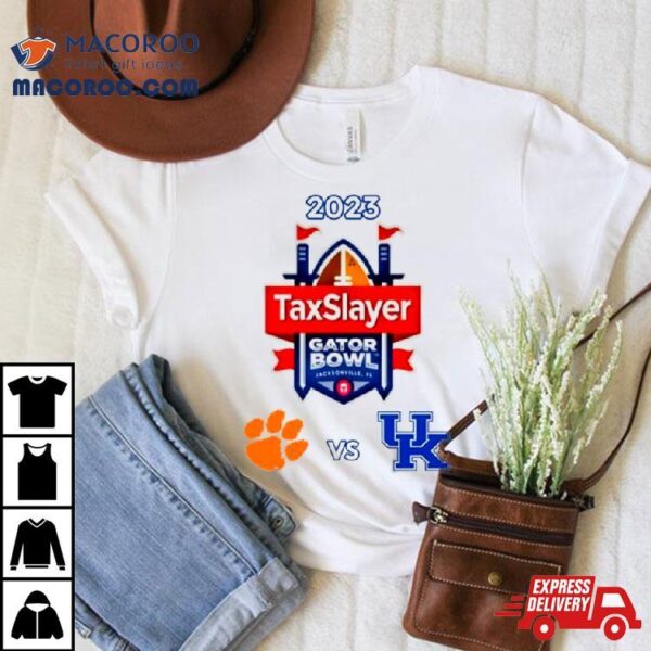 2023 Taxslayer Gator Bowl Clemson Tigers Vs Kentucky Wildcats Matchup Shirt