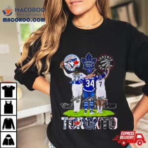 Toronto Sports Teams Vladimir Guerrero Jr Auston Matthews And Kyle Lowry Signatures Tshirt