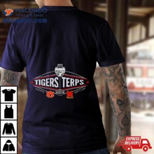 2023 Transperfect Music City Bowl Auburn Tigers Vs Maryland Terrapins 2 Team T Shirt