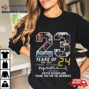 Years Of Jack Bauer Kiefer Sutherland Thank You For The Memories Signature Tshirt