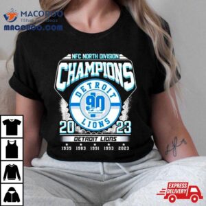 90 Season Detroit Lions 2023 Nfc North Division Champions Shirt