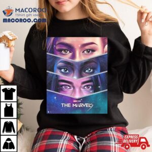 A Cosmic Trio The Marvels Carol Danver X Monica Rambeau X Kamala Khan Eyes T Shirt
