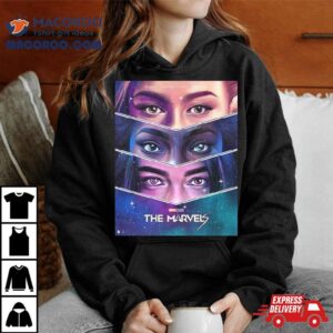 A Cosmic Trio The Marvels Carol Danver X Monica Rambeau X Kamala Khan Eyes Tshirt