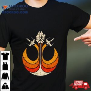 A Rebel Attack The Millennium Falcon And Two X Wings Tshirt