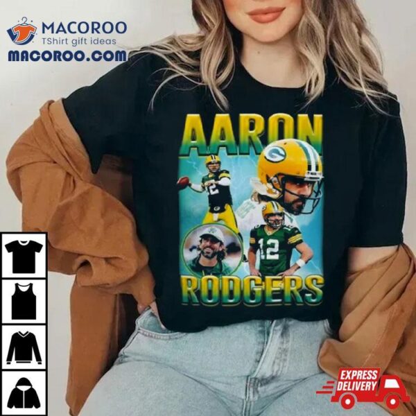 Aaron Rodgers New York Jets Aaron Rodgers Retro Jet 12 Graphic T Shirt