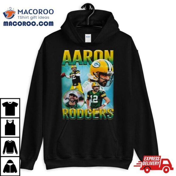 Aaron Rodgers New York Jets Aaron Rodgers Retro Jet 12 Graphic T Shirt