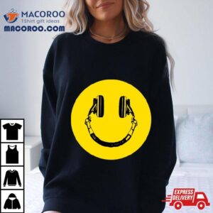 Acid House Headphones Smiley Dj Tshirt