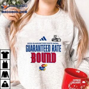 Adidas Kansas Jayhawks 2023 Guaranteed Rate Bowl Bound T Shirt