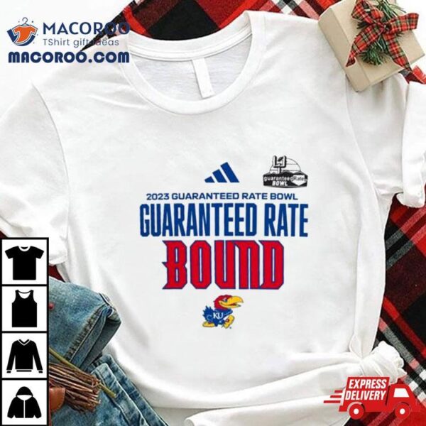 Adidas Kansas Jayhawks 2023 Guaranteed Rate Bowl Bound T Shirt