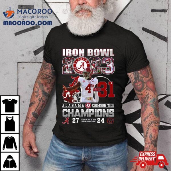 Alabama Crimson Tide 2023 Champions State Iron Bowl Roll Tide Shirt