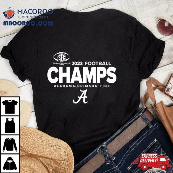 Alabama Crimson Tide 2023 Sec Football Conference Champions Locker Room Shirt