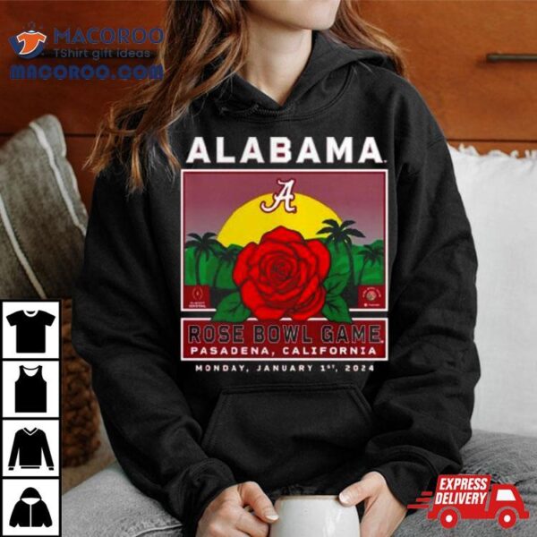 Alabama Crimson Tide College Football Playoff 2024 Rose Bowl T Shirt