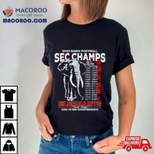 Alabama Crimson Tide Elephants Never Forget How To Win Championship Tshirt