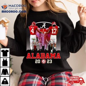 Alabama Crimson Tide Jalen Milroe Isaiah Bond Signatures Tshirt