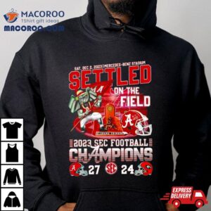 Alabama Crimson Tide Settled On The Field Sec Football Champions Tshirt