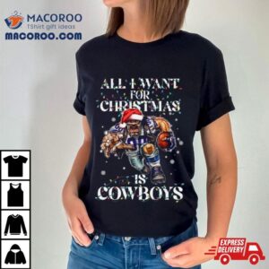 All I Want For Christmas Is Dallas Cowboys Mascot Light Christmas Tshirt