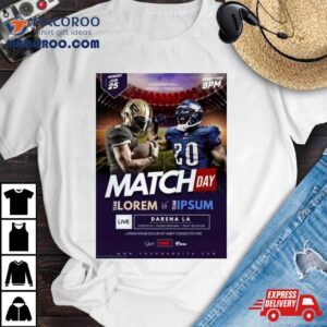 American Football Match Lorem Vs Team Ipsum Poster Tshirt