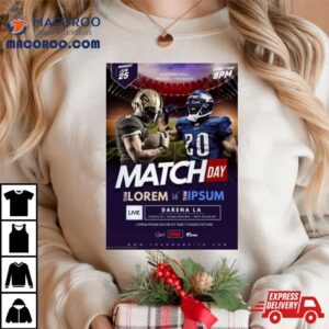 American Football Match Lorem Vs Team Ipsum Poster Shirt