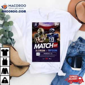 American Football Match Lorem Vs Team Ipsum Poster Tshirt