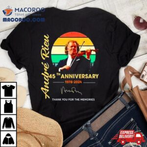 Andre Rieu 45th Anniversary 1978 2024 Vintage Signature T Shirt