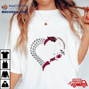 Arizona Cardinals Football Heart Helmet Logo Gift Tshirt