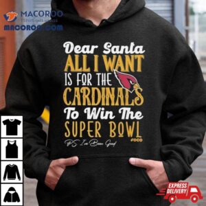 Arizona Cardinals Holiday Dear Santa All I Want Is For The Cardinals To Win The Super Bowl T Shirt