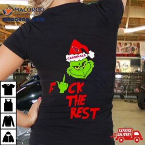 Arizona Cardinals Santa Grinch Fuck The Rest Christmas Tshirt