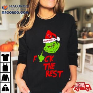 Arizona Cardinals Santa Grinch Fuck The Rest Christmas Tshirt