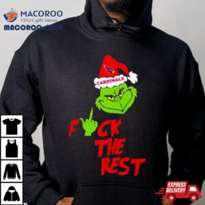 Arizona Cardinals Santa Grinch Fuck The Rest Christmas Tshirt