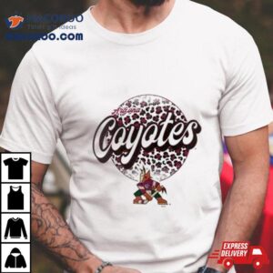 Arizona Coyotes Nhl Personalized Leopard Print Logo Tshirt