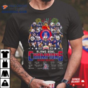 Arizona Wildcats Alamo Bowl Champions Signatures Tshirt