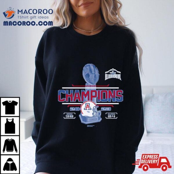 Arizona Wildcats Win 38 24 Oklahoma Sooners Footbal Football 2023 Valero Alamo Bowl Champions Final Score Shirt