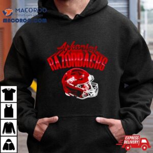 Arkansas Razorbacks Football Glossy Helme Tshirt