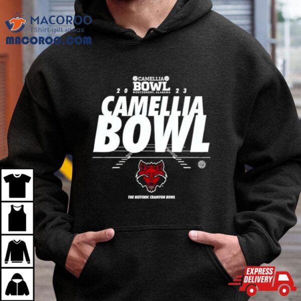 Arkansas State Red Wolves Camellia Bowl Montgomery Alabama 2023 Logo T Shirt