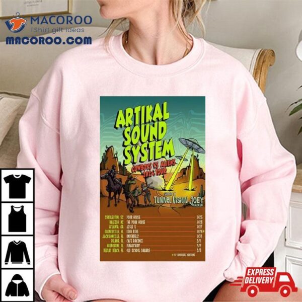 Artikal Sound System Cowboys Vs Aliens 2024 Tour T Shirt