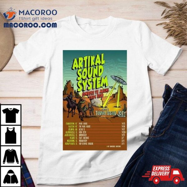 Artikal Sound System Cowboys Vs Aliens 2024 Tour T Shirt