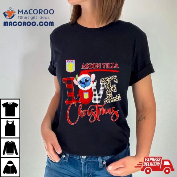 Aston Villa Stitch Love Christmas Shirt