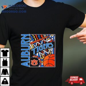 Auburn Tigers Basketball Art Tshirt