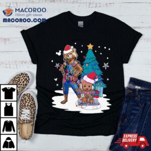 Baby Groot And Rocket Santa Christmas Tree Tshirt