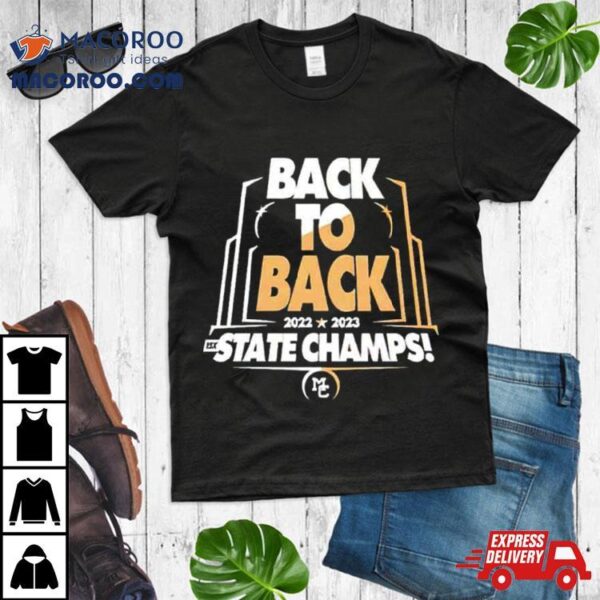 Back To Back 2022 2023 State Champs Caravan Football Logo T Shirt