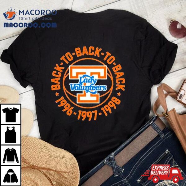 Back To Back To Back Tennessee Volunteers Shirt