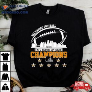 Baltimore Football Skyline Afc North Division Champions Tshirt